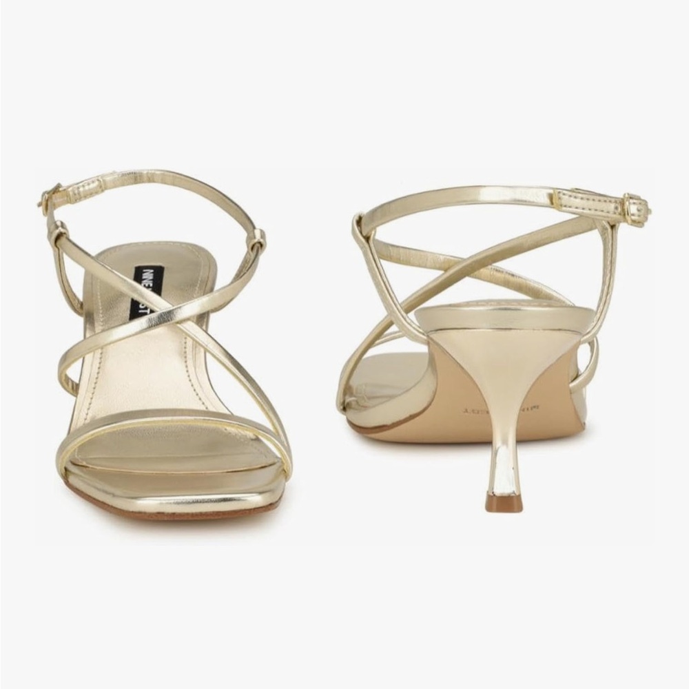 Nine West Gold Strappy Heels